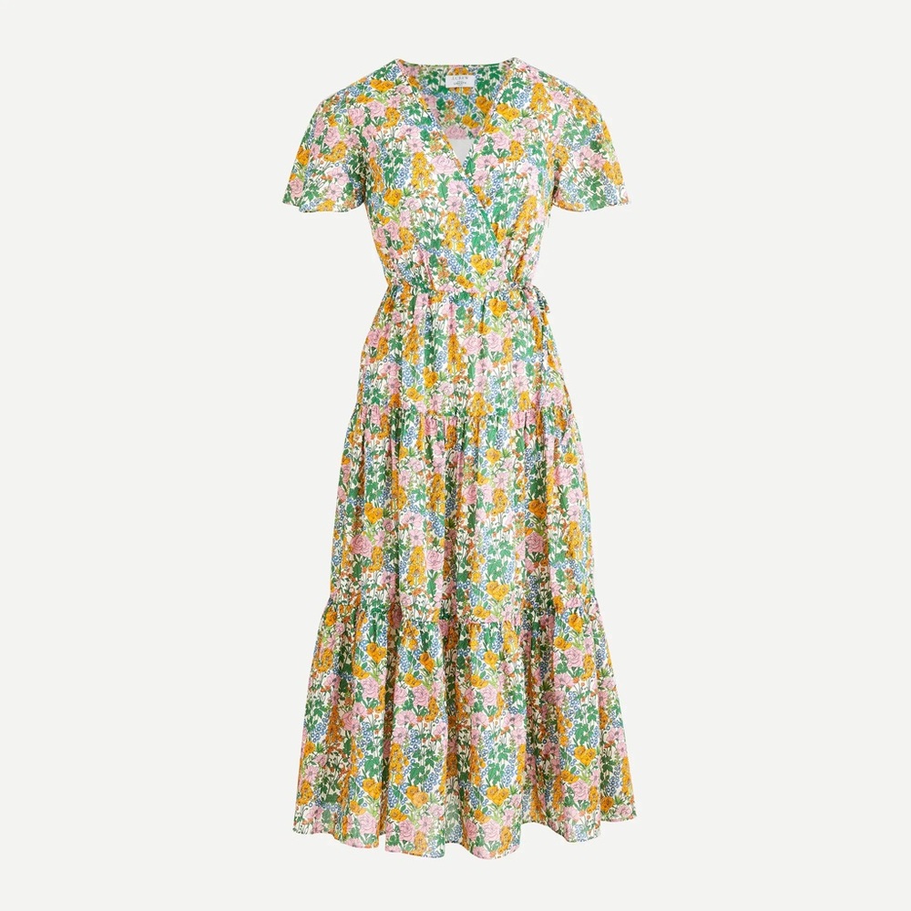 J. Crew Faux Wrap Dress in Liberty of London Print